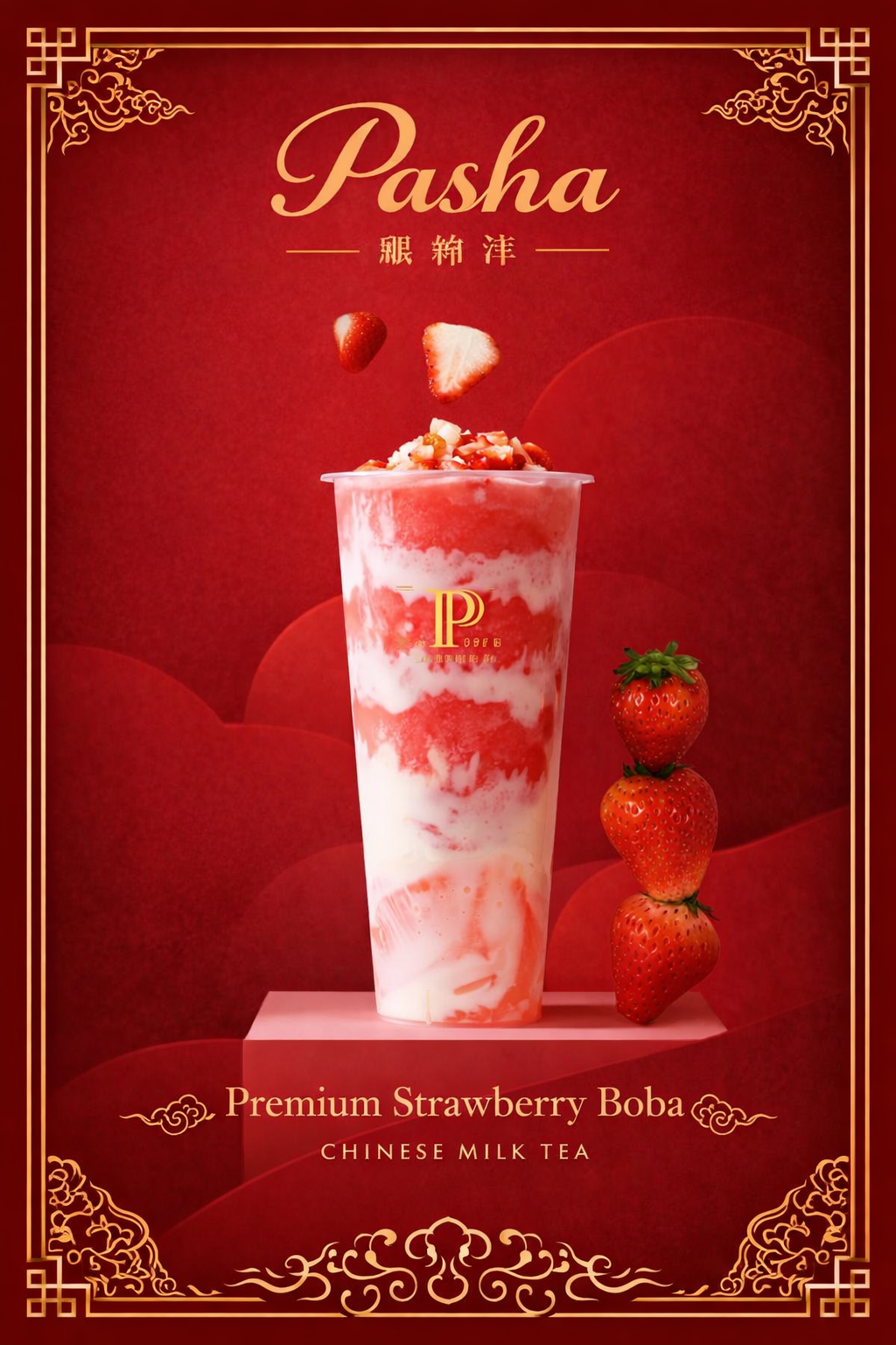 Premium Strawberry Boba