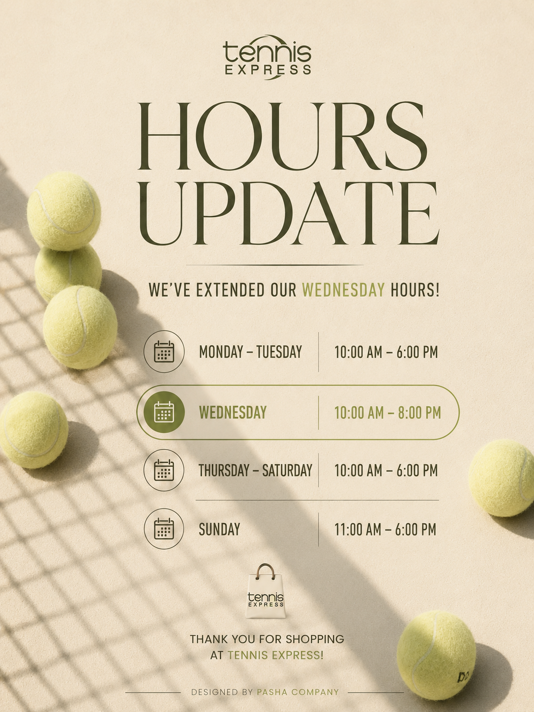 Hours Update Poster